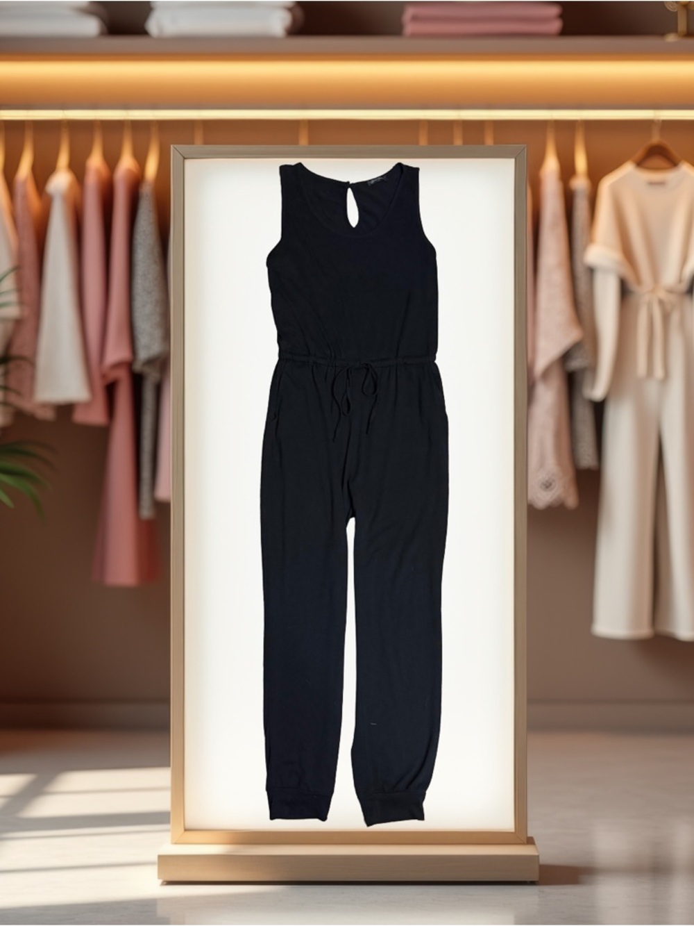 BOGO! Black Sleeveless Jumpsuit with Keyhole
